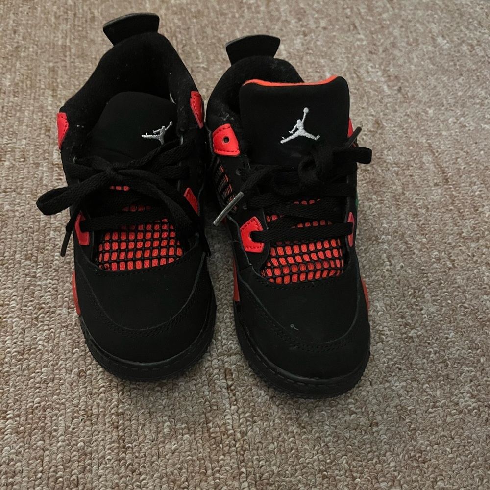 Toddler Air Jordan 4's retro Red thunder